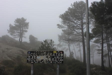 Col d'Illarata et le brouillard